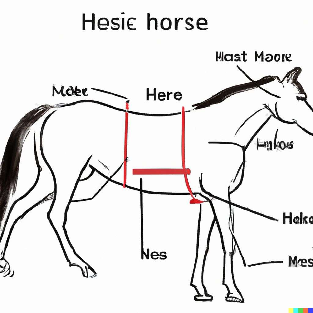 a horse, scientific diagram